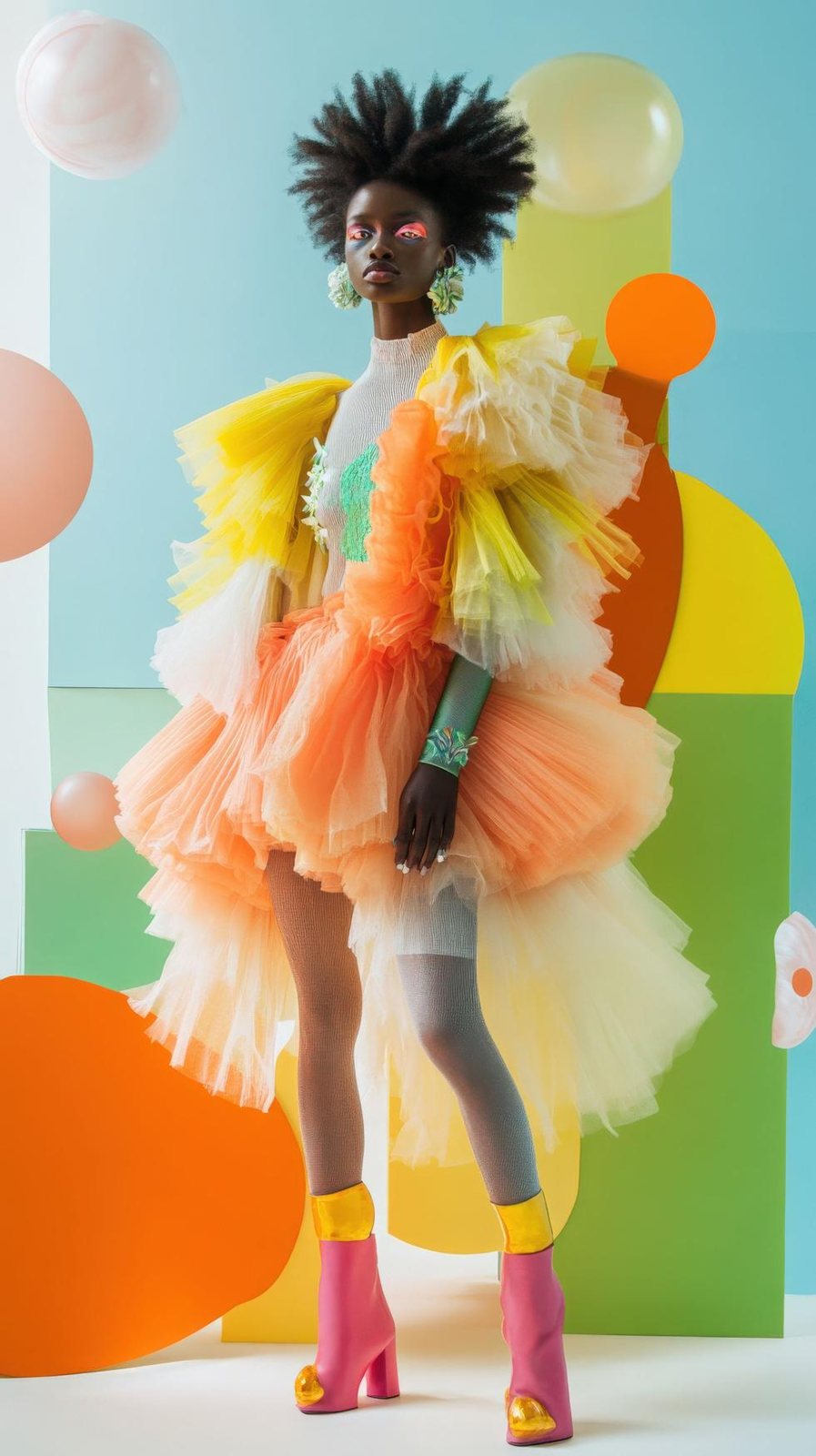 Colourful couture fashion editorial
